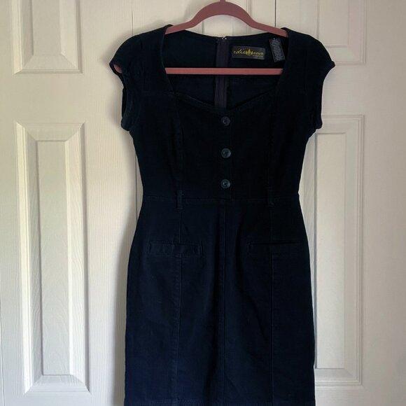 Edie Rose for DKNY Overdye Denim Pencil Dress - Sz Med - Picture 5 of 13